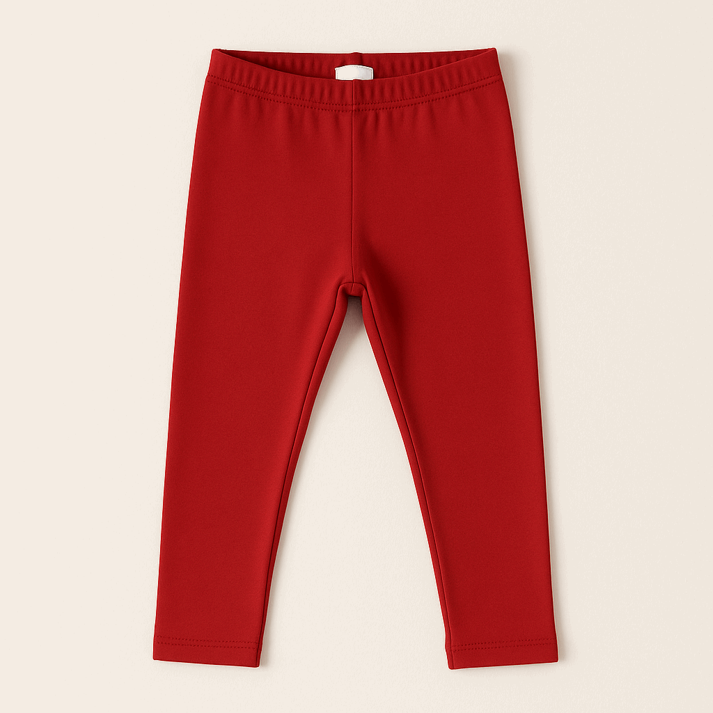 Classic Red Girls Tights – Soft, Stretchy Comfortable Leggings