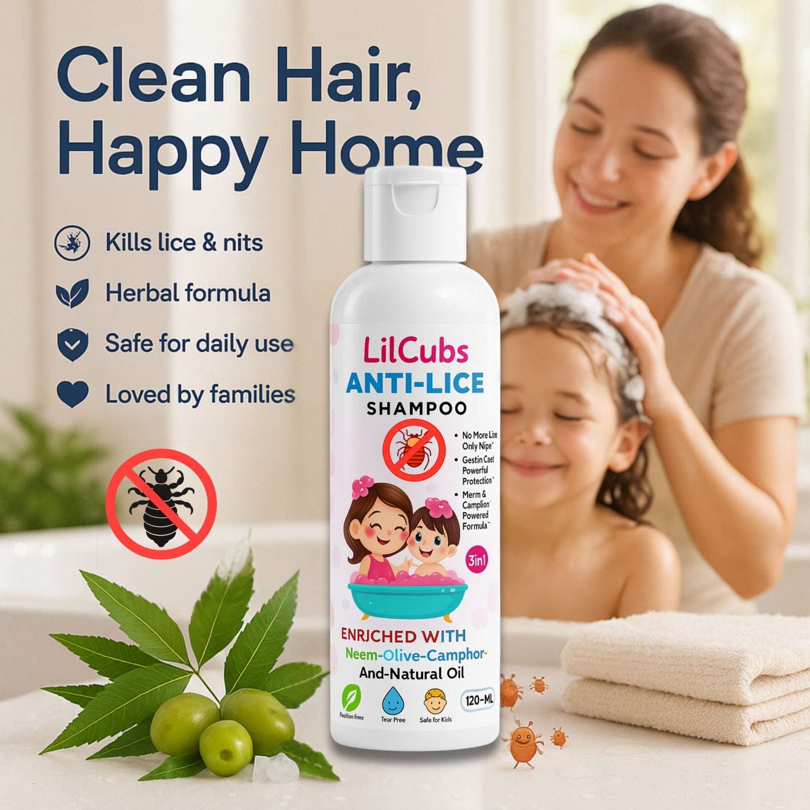 LilCubs Anti-Lice Shampoo – 120ml