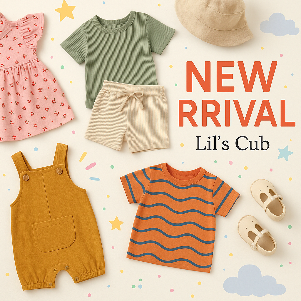 New Arrival Collection Banner – Lil’s Cub Kidswear, Latest Baby and Kids Clothes, Trendy Outfits for Boys and Girls