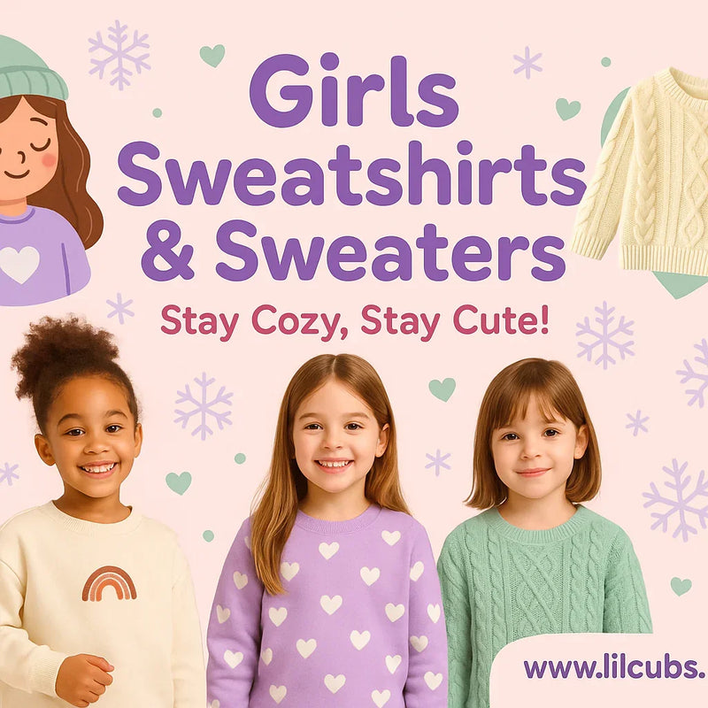 Warm Girls Sweatshirts & Sweaters – Cute Fleece & Knitted Winter Tops (1–12 Years)