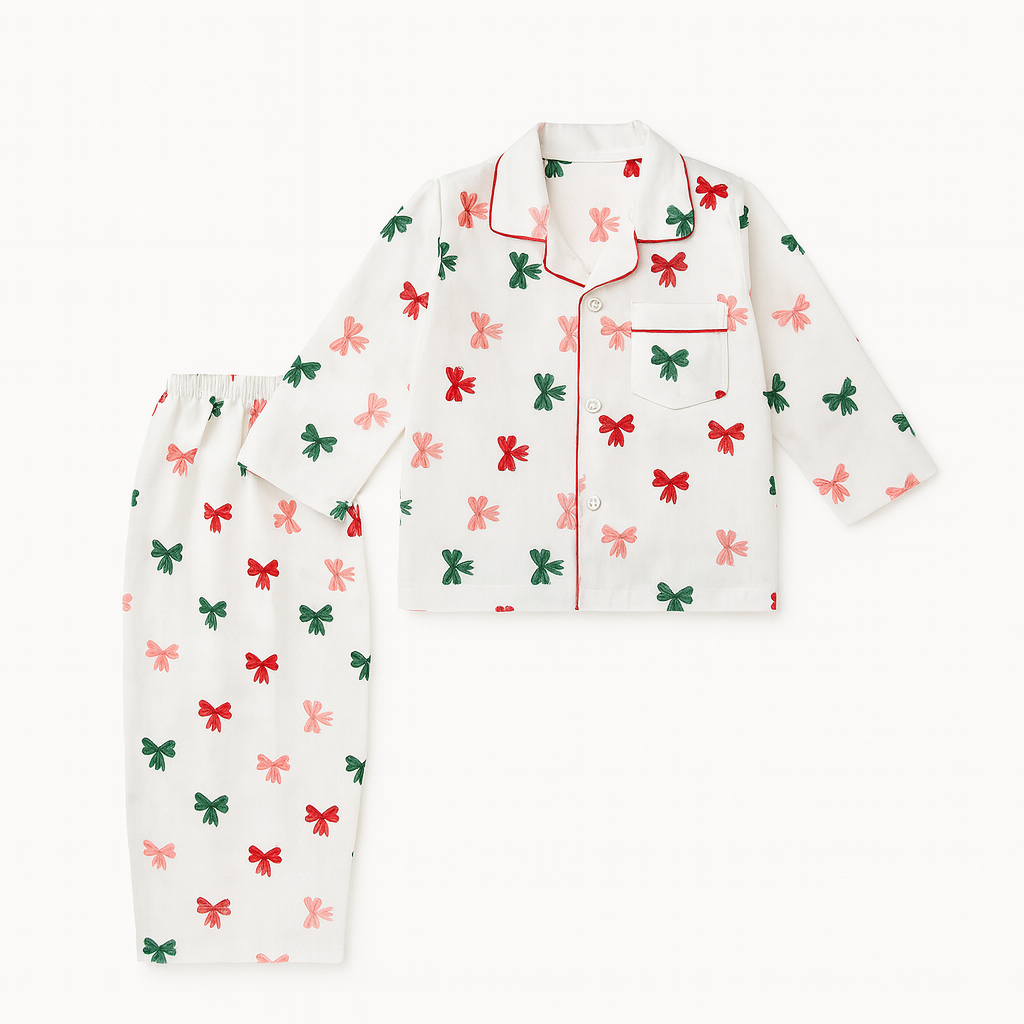 Girls Winter Night Suit Collection – Soft & Cozy Fala Lain 2-Piece Sets (2-6 Years)