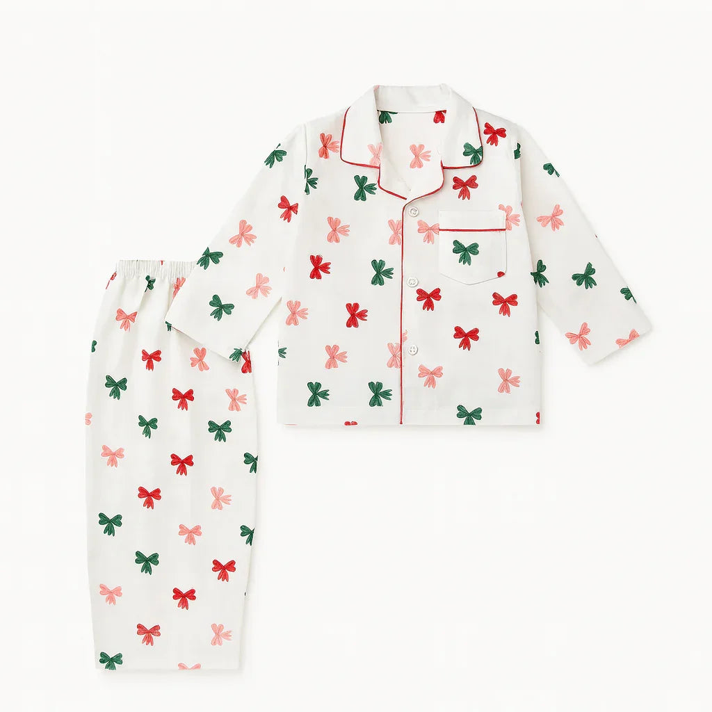 Girls Winter Night Suit Collection – Soft & Cozy Fala Lain 2-Piece Sets (2-6 Years) - Lil' Cubs