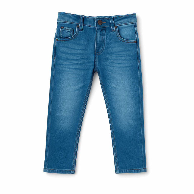 Sky Blue Slim Fit Jeans for Kids – Stretchable Denim (lilcubs.pk)