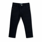 Black Slim Fit Kids Jeans with Adjustable Waist – Stylish Daily Wear