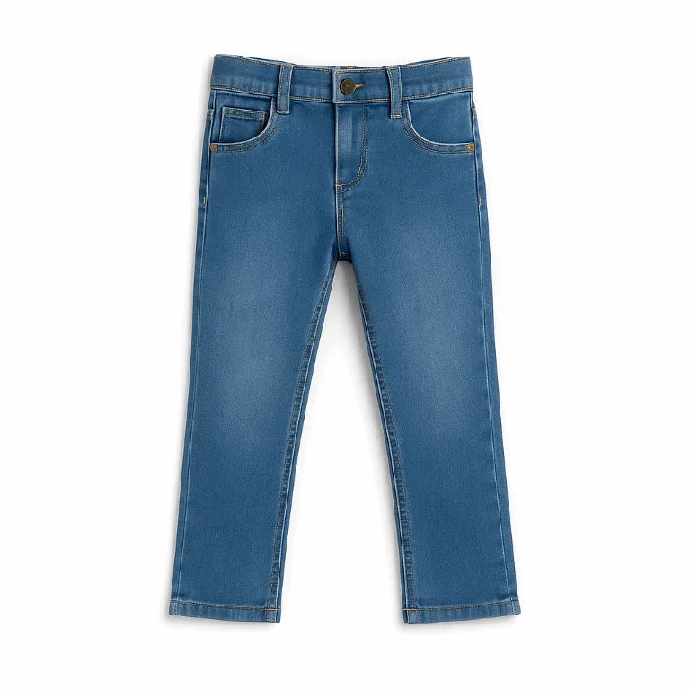 Sky Blue Slim Fit Jeans for Kids – Stretchable Denim (lilcubs.pk)