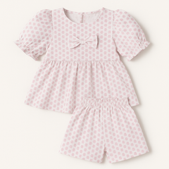 Baby Girl Floral Summer Suit Set | 2-Piece Cotton Dress & Bloomer