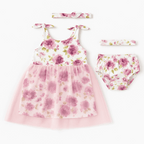 Floral Charm Baby Dress Set