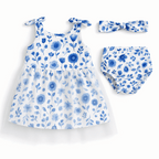 Floral Charm Baby Dress Set