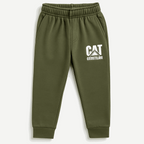 Boys CAT Caterpillar Logo Fleece trouser – Charcoal Grey & Olive(26-36)