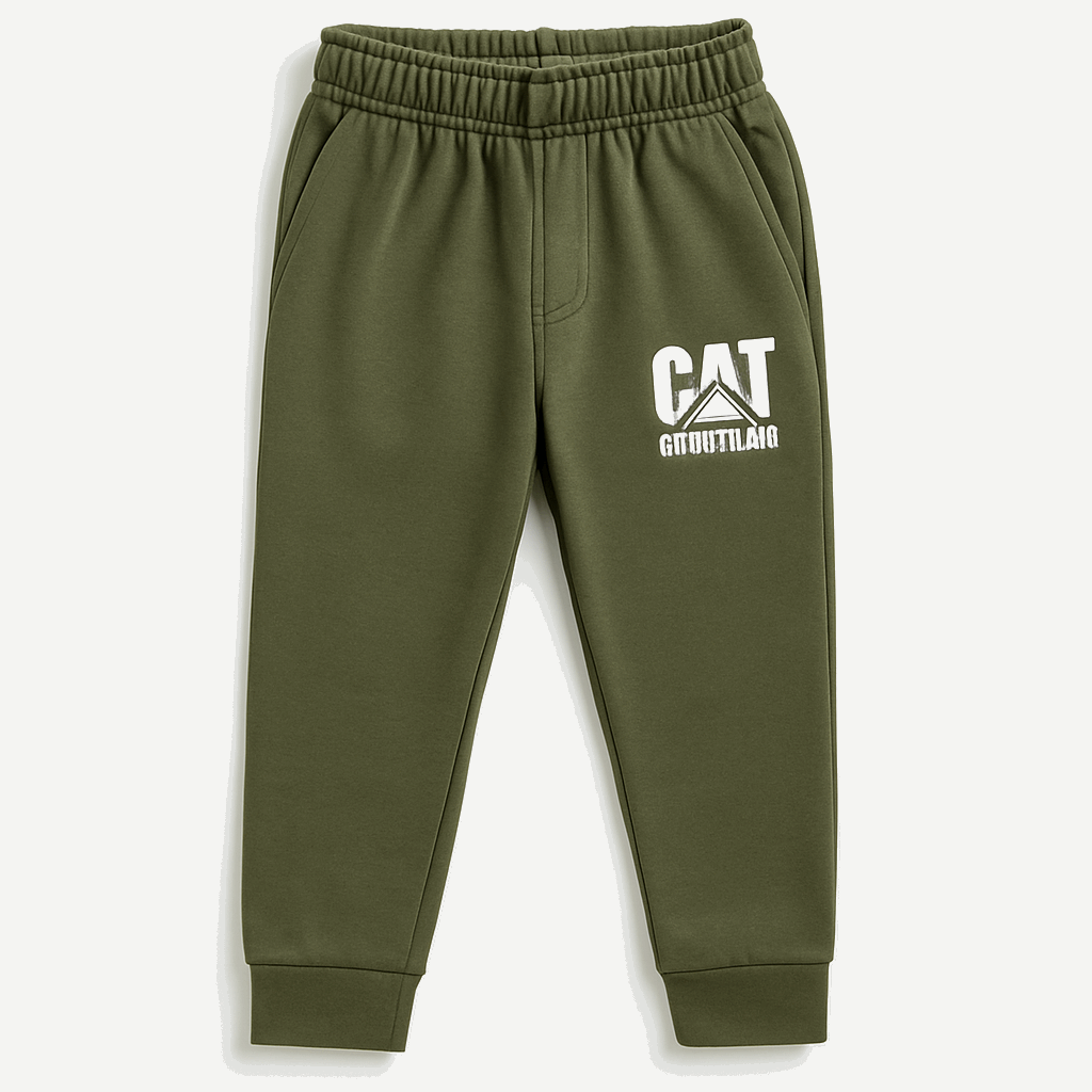Boys CAT Caterpillar Logo Fleece trouser – Charcoal Grey & Olive(26-36)