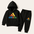 Branded Black Kids Hoodie & Jogger Set – Winter Tracksuit for Boys & Girls (1–12 Years) | LilCubs.pk