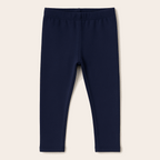 Kids Fleece-Lined Navy Tights (4–16 Years)