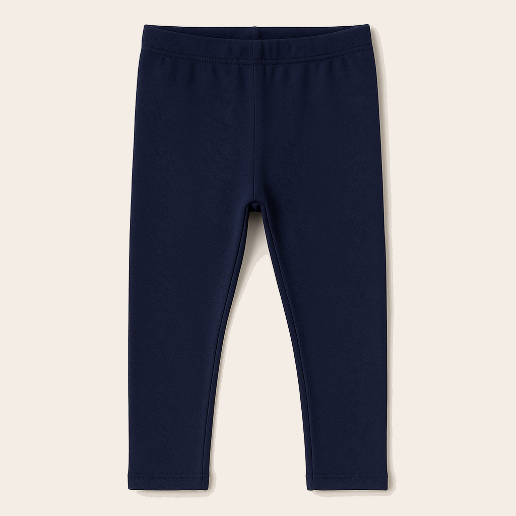 Kids Fleece-Lined Navy Tights (4–16 Years)