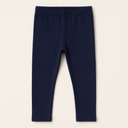 Kids Fleece-Lined Navy Tights (4–16 Years)