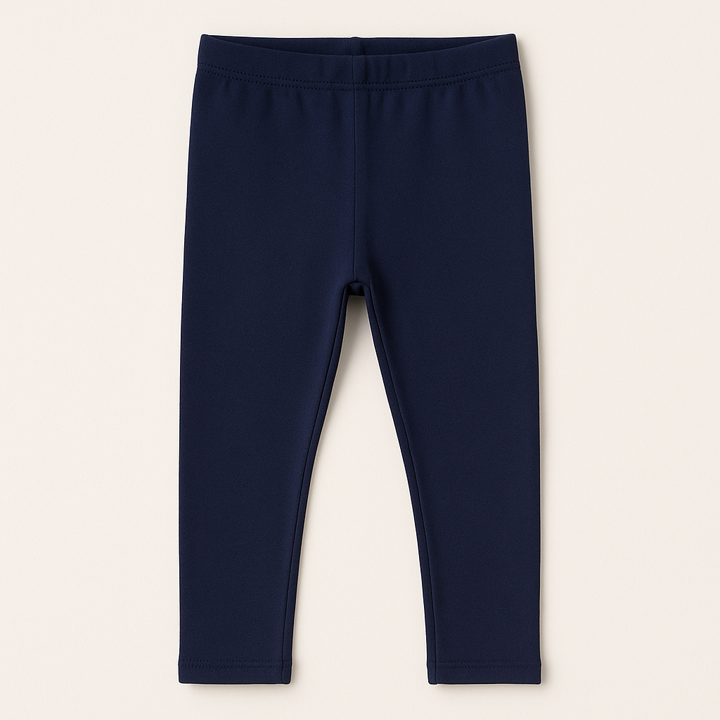 Kids Fleece-Lined Navy Tights (4–16 Years)