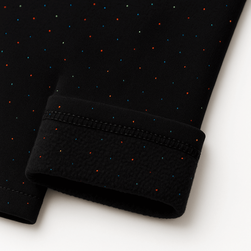 Black Sparkle Kids Fleece Tights – Stretch Leggings (4–16 Years)