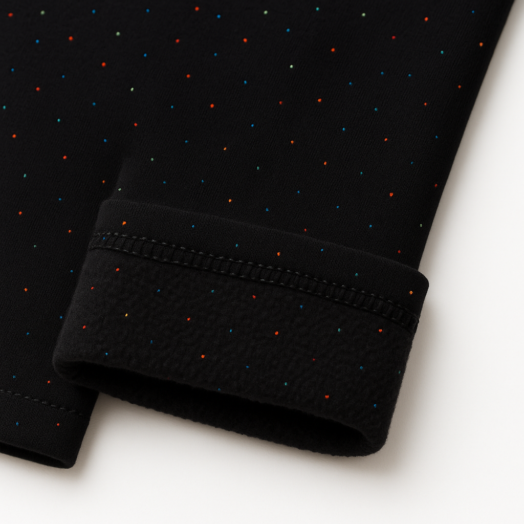 Black Sparkle Kids Fleece Tights – Stretch Leggings (4–16 Years)