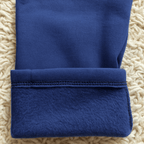 Kids Fleece-Lined Navy Tights (4–16 Years)