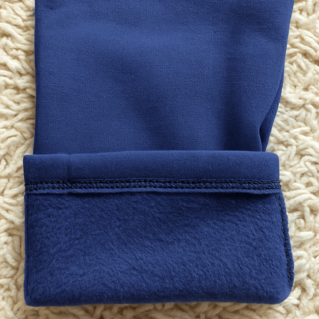 Kids Fleece-Lined Navy Tights (4–16 Years)