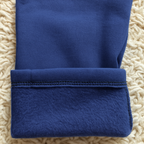 Kids Fleece-Lined Navy Tights (4–16 Years)