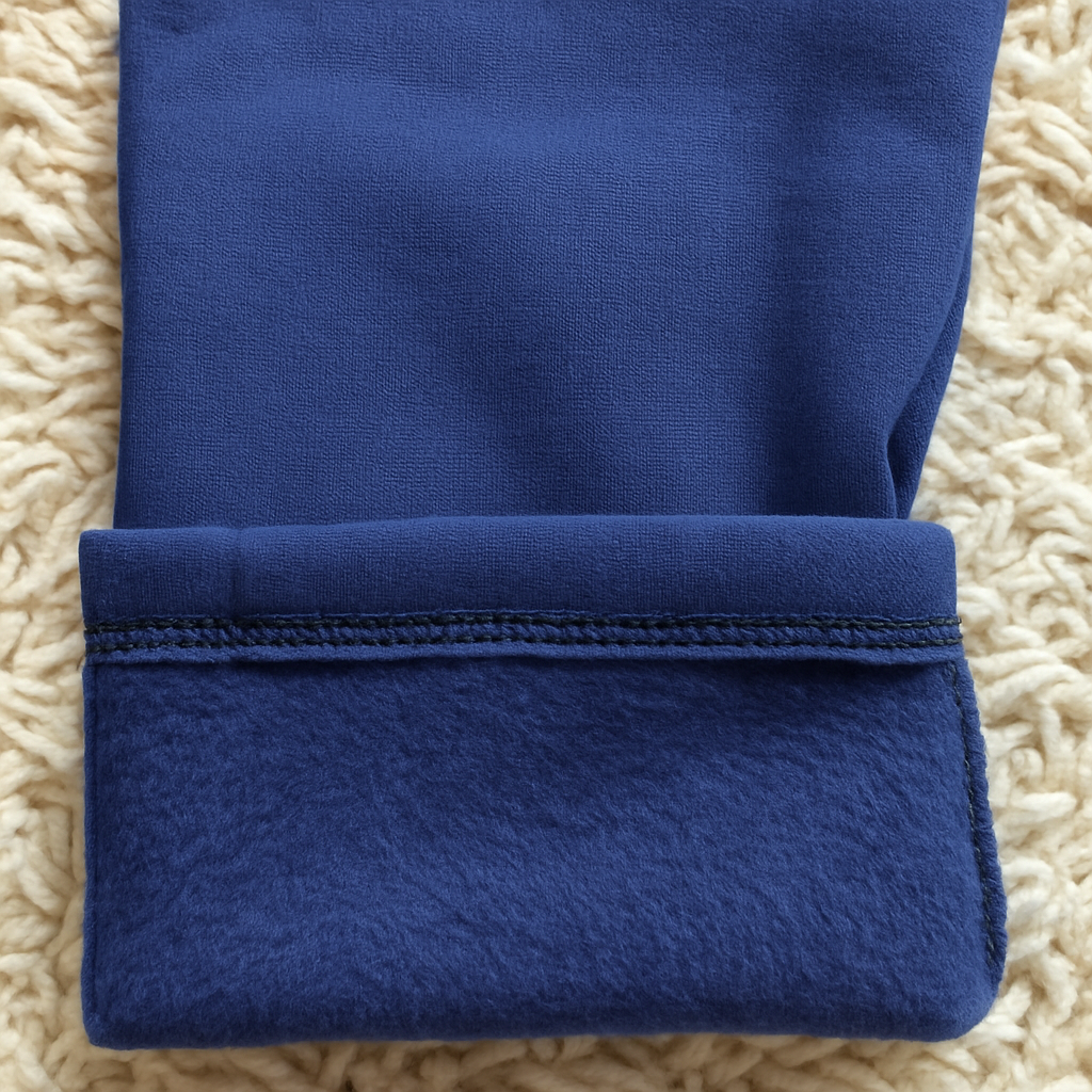 Kids Fleece-Lined Navy Tights (4–16 Years)