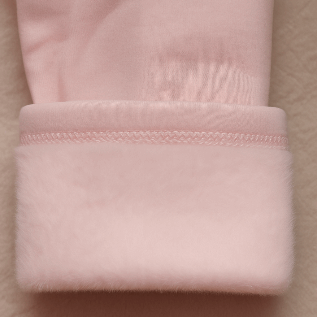 Light Pink Kids Tights – Soft Fleece Stretch Leggings (4–16 Years)