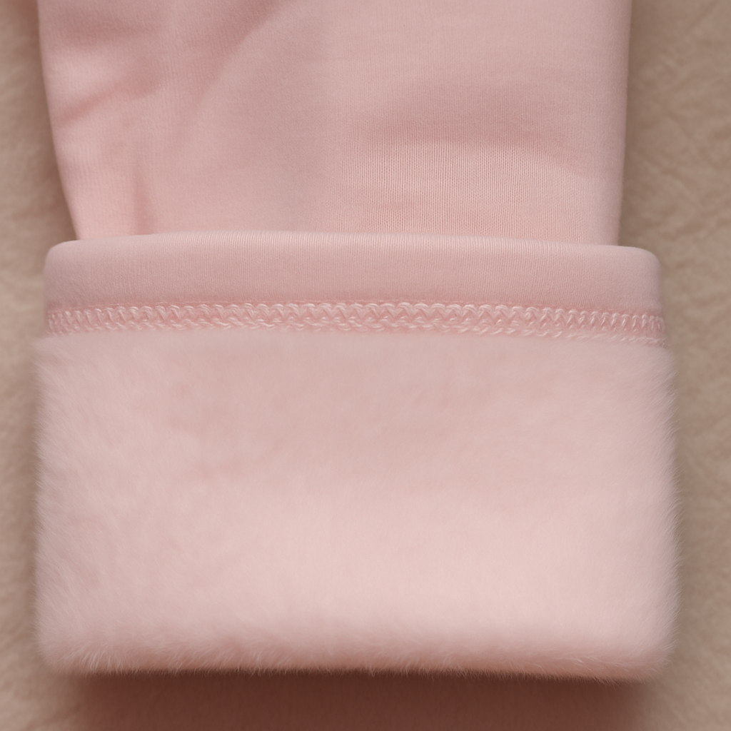 Light Pink Kids Tights – Soft Fleece Stretch Leggings (4–16 Years)