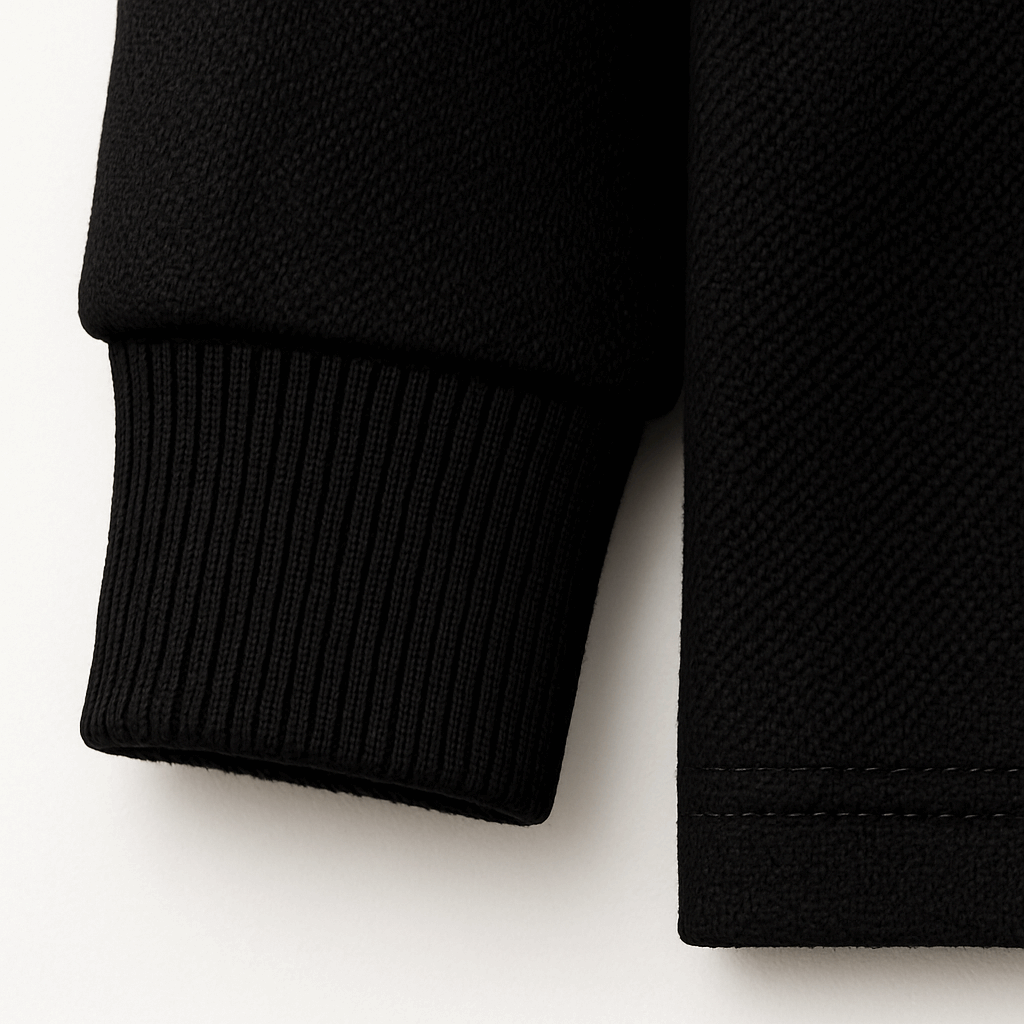 Kids Long Sleeve Polo Shirt – Black with Tipped Collar (2–10 Years) | Lil Cubs