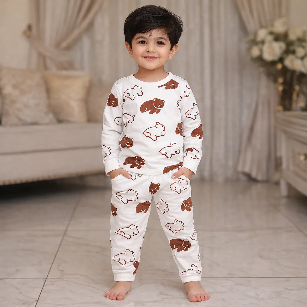 Bear Print Summer Coord Set (2-Piece) - Lil' Cubs