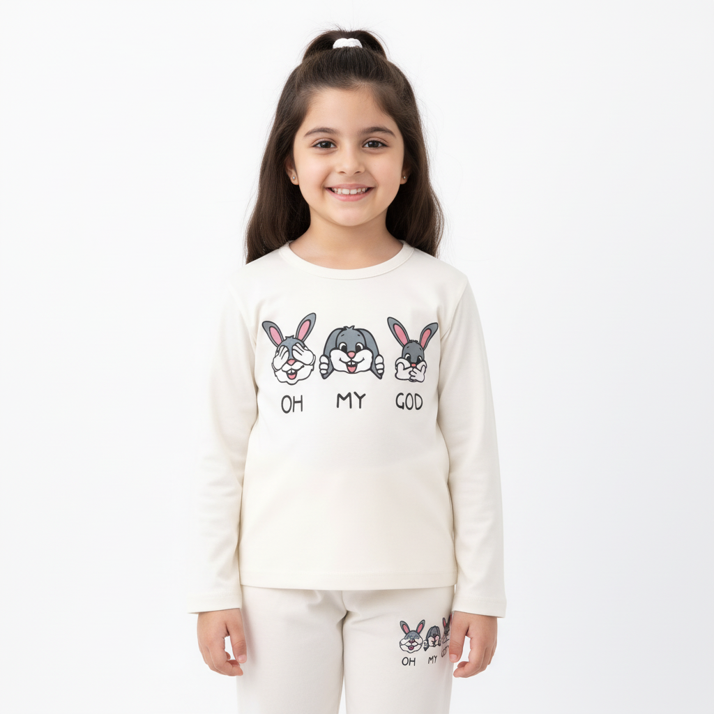 Oh My God White Summer Coord Set (2-Piece) - Lil' Cubs