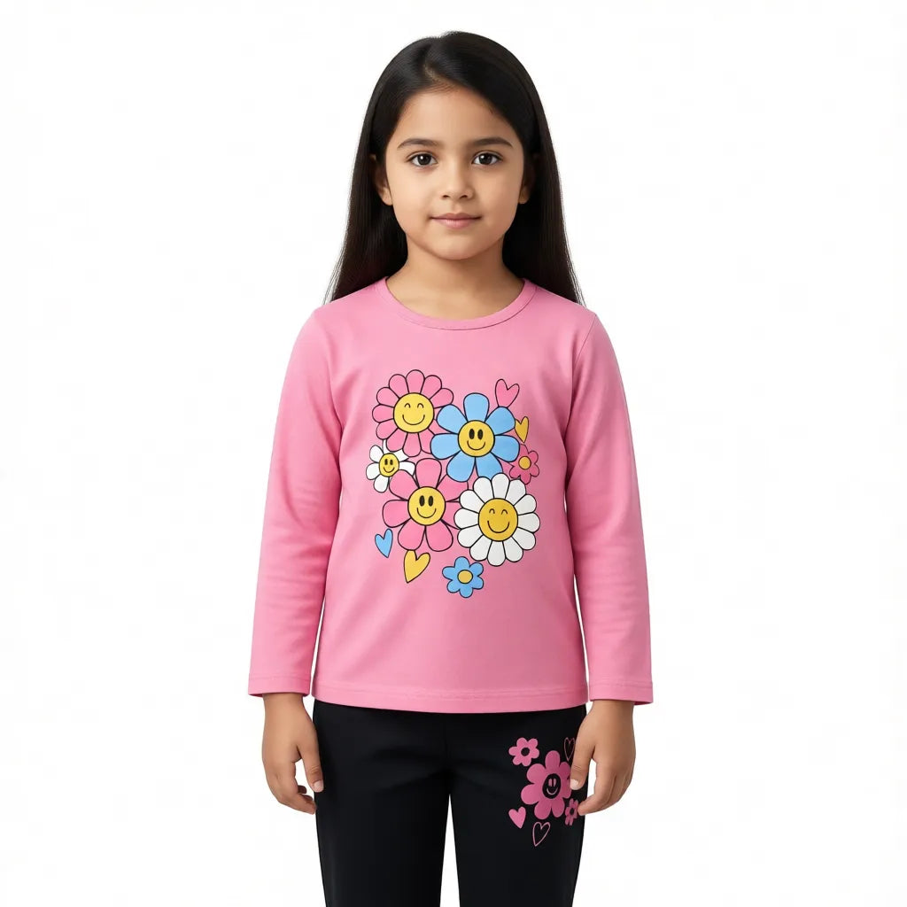 Happy Flowers Pink Summer Coord Set (2-Piece) - Lil' Cubs