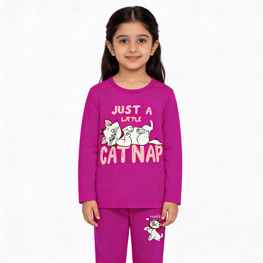 Just a Little Cat Nap Pink Summer Coord Set (2-Piece)