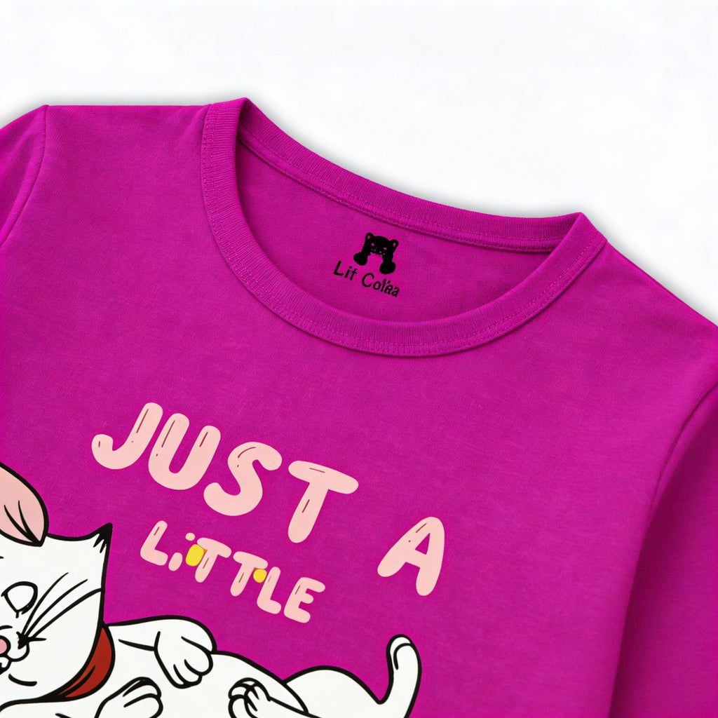 Just a Little Cat Nap Pink Summer Coord Set (2-Piece)