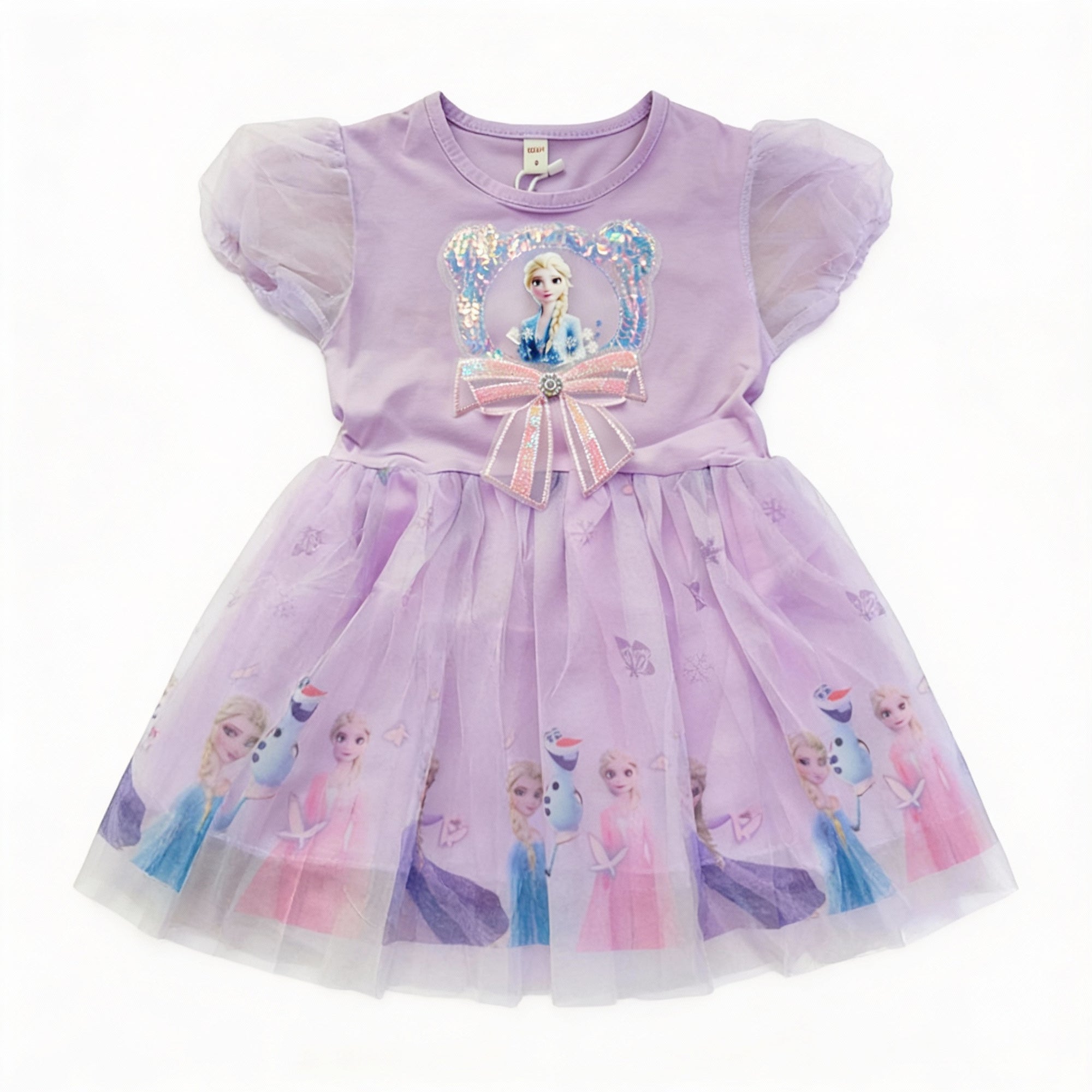Purple Barbie Print Frock