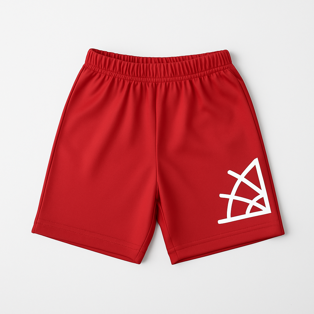 Red spiderweb summer coord set for kids by Lil' Cubs, featuring a matching two-piece outfit with spiderweb design.