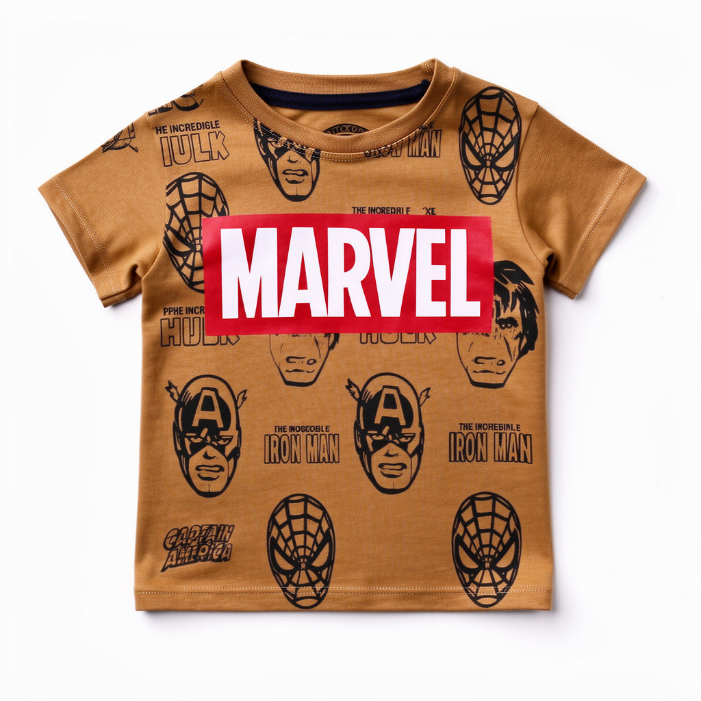 Lil' Cubs Mustad Marvel Summer Coord Set for kids, featuring a coordinated top and shorts in bright, playful summer print.