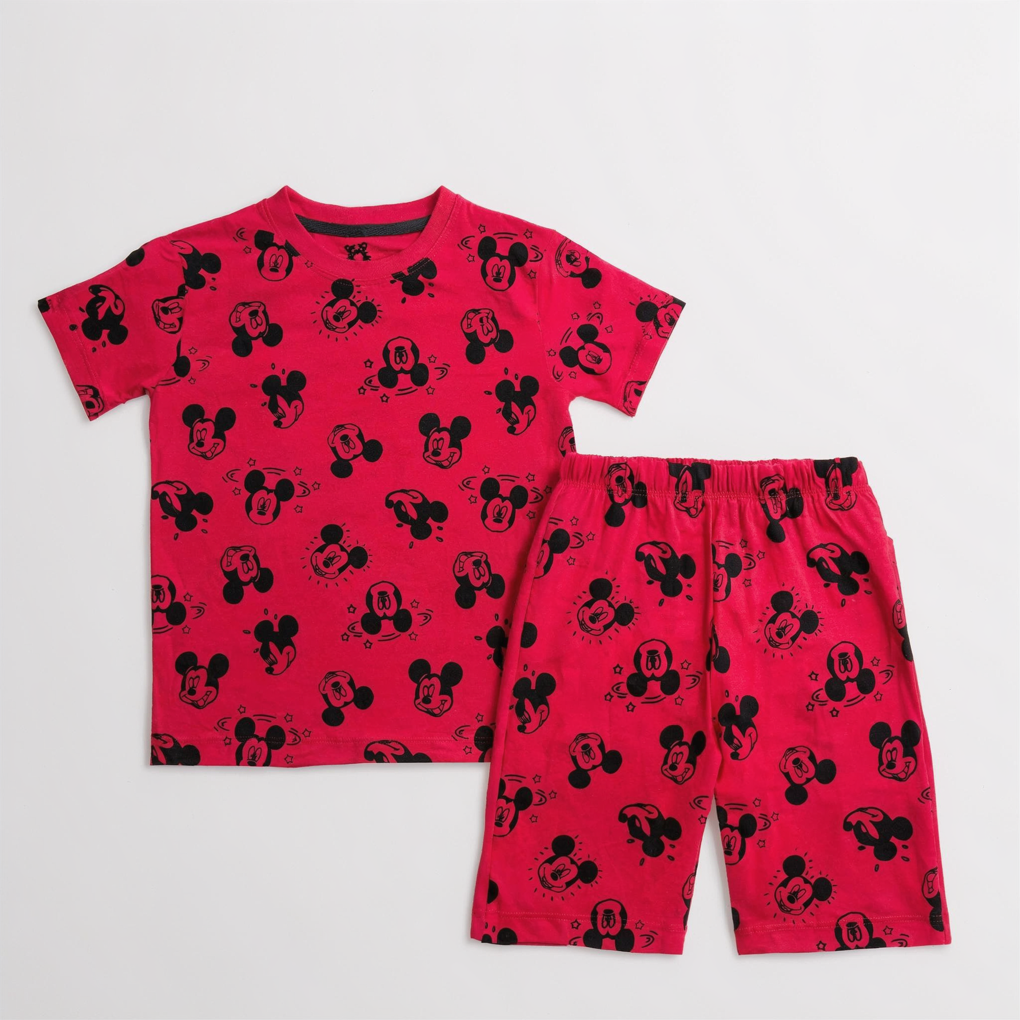 Red Mickey Summer Coord Set for Boys (1–12 Years)