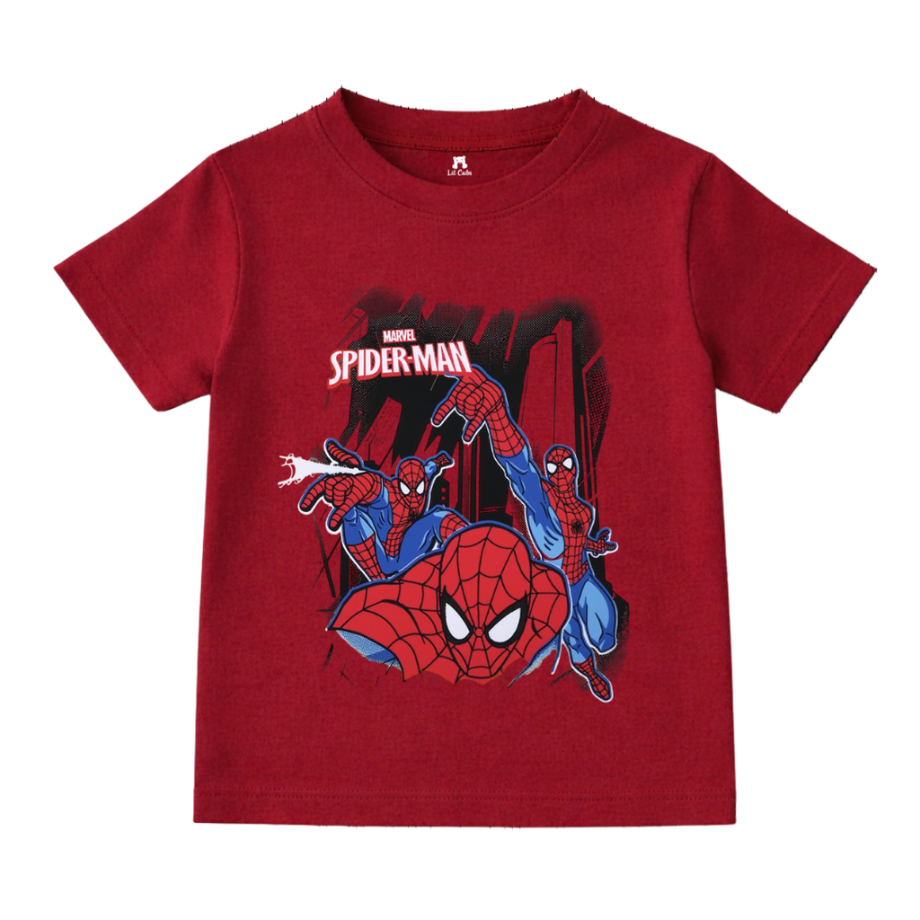 Spider Man Dark Red Summer Coord Set (2-Piece) - Lil' Cubs
