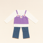 🌸 Baby Girls 2-Piece Partywear Suit Set — Stylish Top & Pants (1–2 Years)