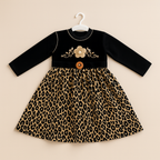 Kids Winter Party Frock for Girls 3 piece – Cozy Long Sleeve Dress (5–10 Years)