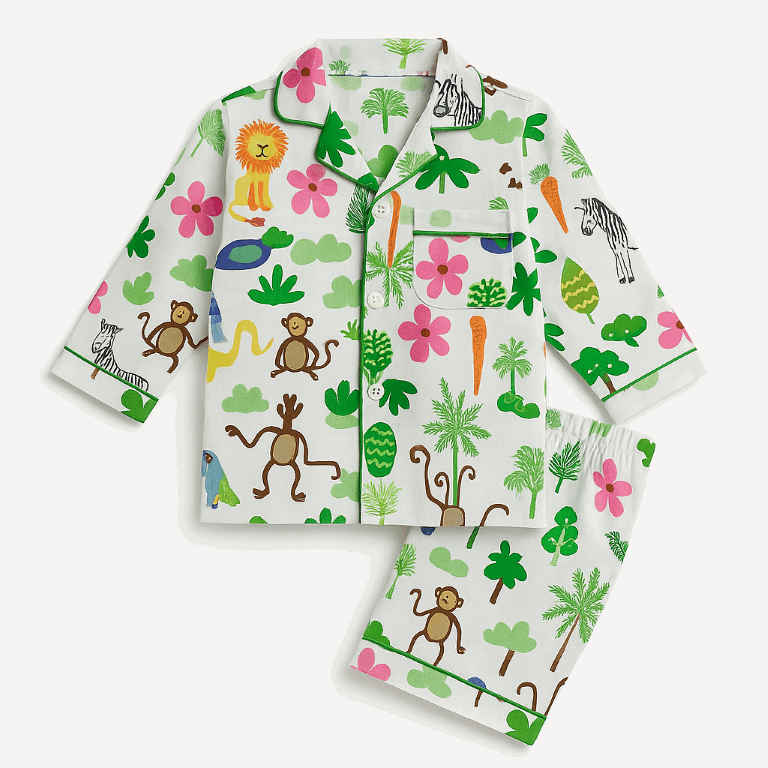 Kids Cotton Pajama Set (Ages 1-5) – Cute Animal & Fun Prints