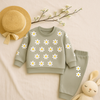 Olive Bloom Sweatshirt & Jogger Co-Ord for Girls (1-12) Years