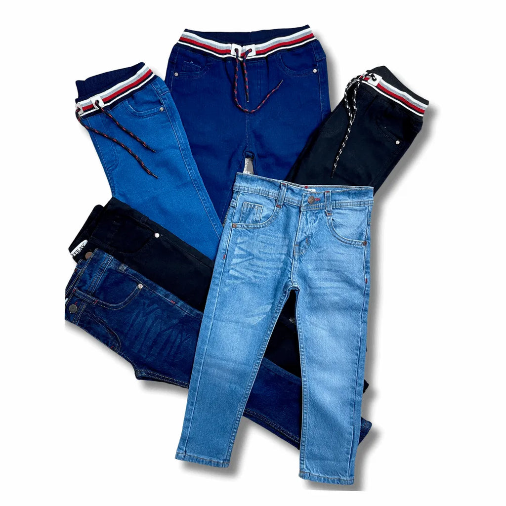 Stretchable Kids Jeans – Slim Fit Denim (3 Months to 14 Years) – 5 Classic Colors