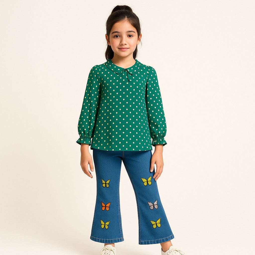 Polka Dot Princess Chiffon Top – Adorable Style for Your Little One! Signature Collection