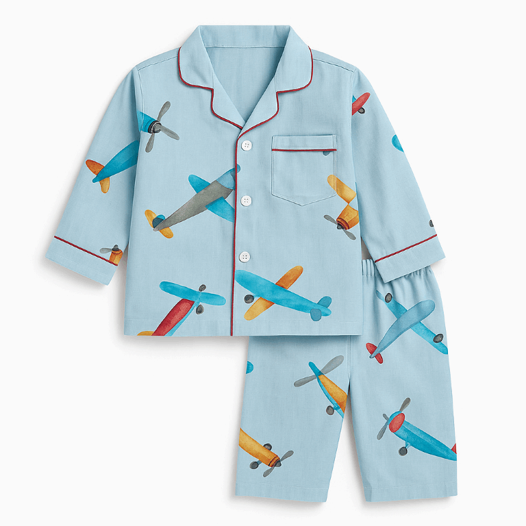 Kids Cotton Pajama Set (Ages 1-5) – Cute Animal & Fun Prints