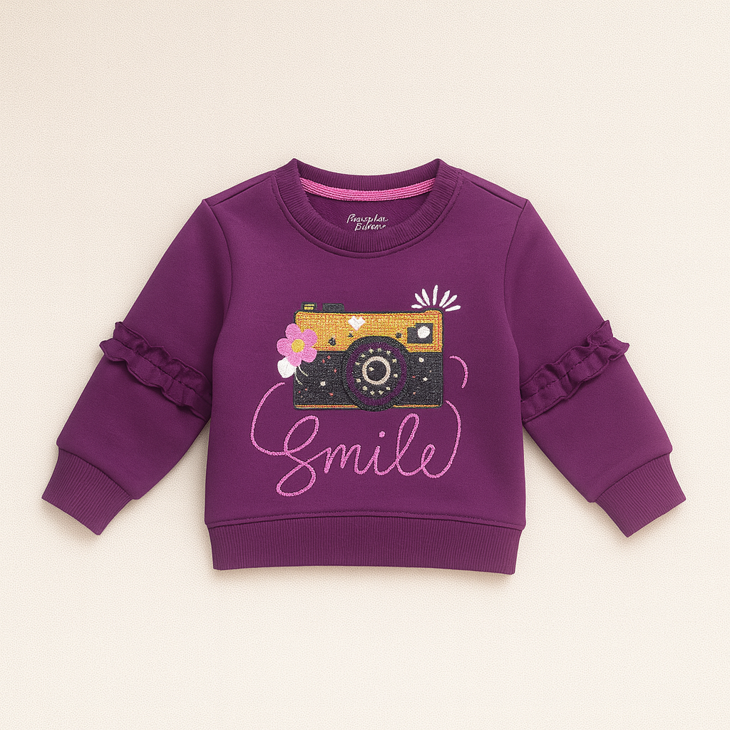 Pink & Purple  Sweatshirt – girls (1–6 Years)