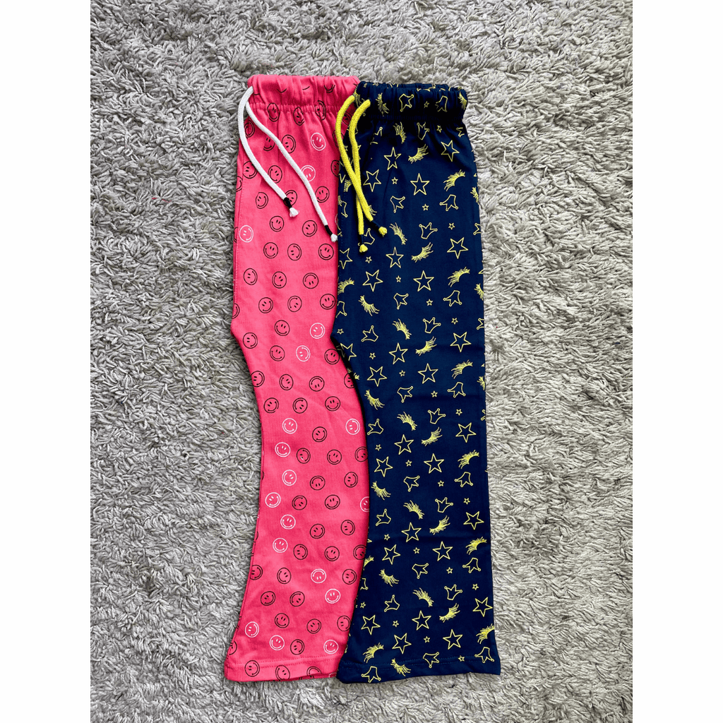 FlairFit – Bell Bottom Printed Jersey Trousers