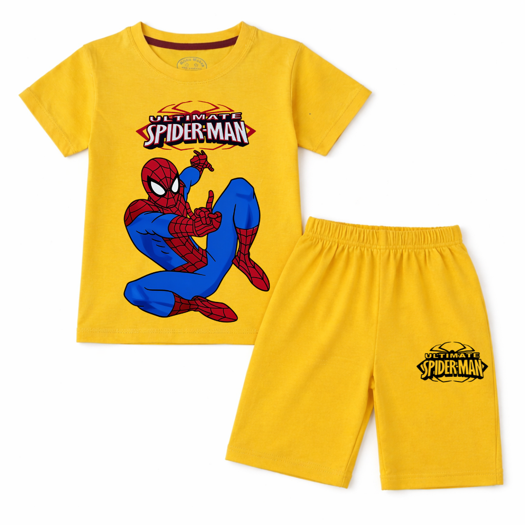 Spiderman Yellow Summer Coord Set (2-Piece)