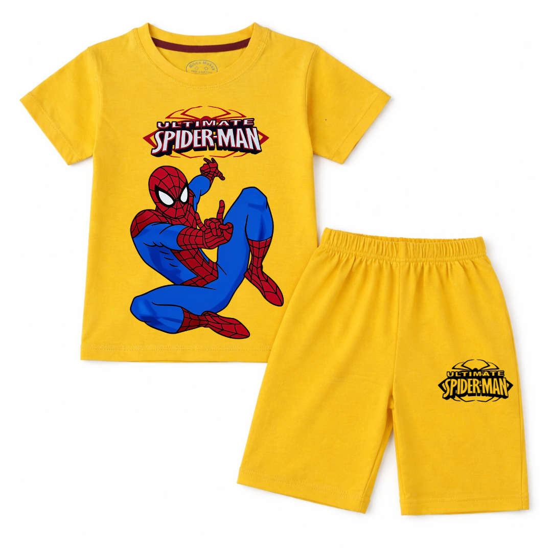 Spiderman Yellow Summer Coord Set (2-Piece)