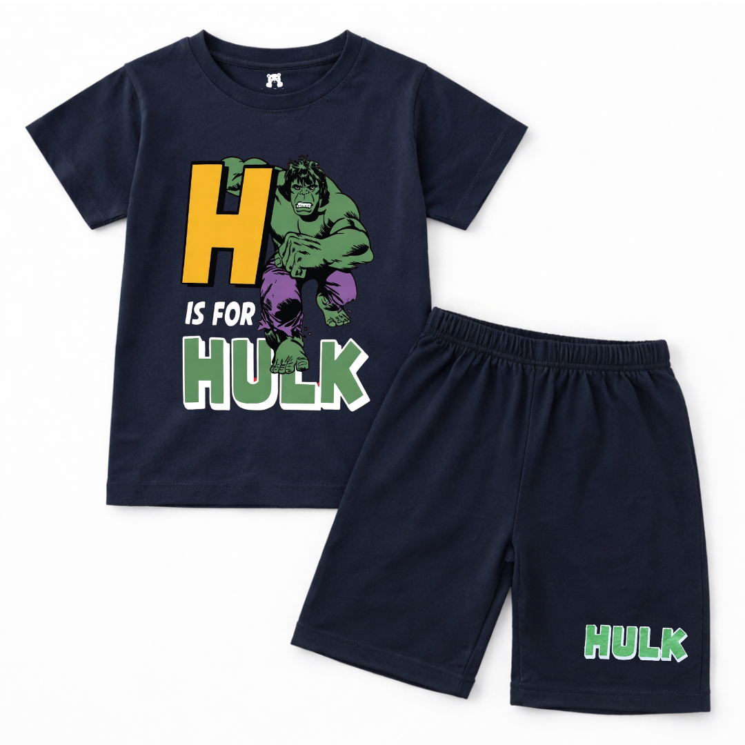 Navy Blue Hulk Summer Coord Set (2-Piece)